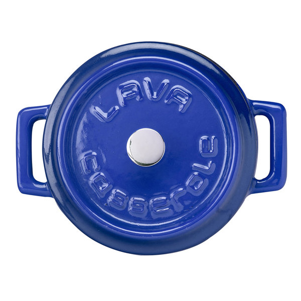 LAVA CAST IRON 0.37 Quarts qt. NonStick Enameled Cast Iron Round Dutch